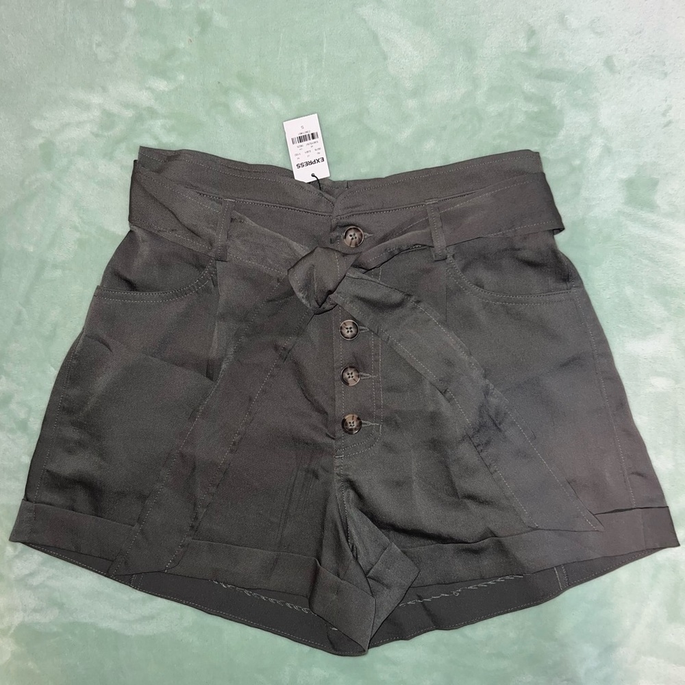 Green Belted Shorts
